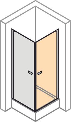 P&M Pendeltür für Eckeinstieg, rechts,900 x 2000 mm, SIHL, ESG, 2000 x 900 mm Bild 6
